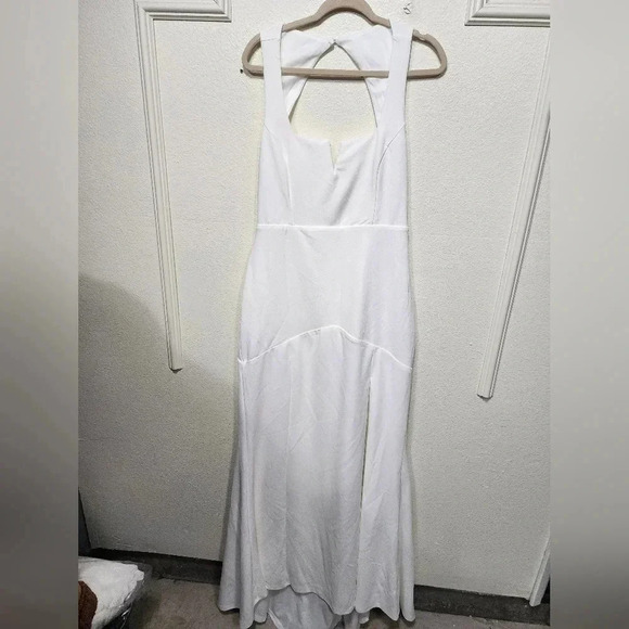 Lulu's Everlasting Promise White Notched Backless Mermaid Maxi Dress Bridal - Picture 6 of 14